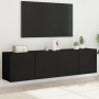 Wand-TV-Schränke 2 Einheiten schwarz 80x30x41 cm von , TV-Möbel - Ref: Foro24-836955, Preis: 115,70 €, Rabatt: %