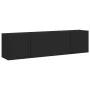 Wall TV cabinets 2 units black 80x30x41 cm by , TV Furniture - Ref: Foro24-836955, Price: 108,33 €, Discount: %