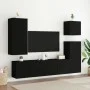 Wall TV cabinets 2 units black 80x30x41 cm by , TV Furniture - Ref: Foro24-836955, Price: 108,33 €, Discount: %
