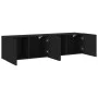 Wall TV cabinets 2 units black 80x30x41 cm by , TV Furniture - Ref: Foro24-836955, Price: 108,33 €, Discount: %
