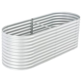 Silver galvanized steel flower bed 240x80x81 cm by vidaXL, Pots and planters - Ref: Foro24-45513, Price: 151,59 €, Discount: %