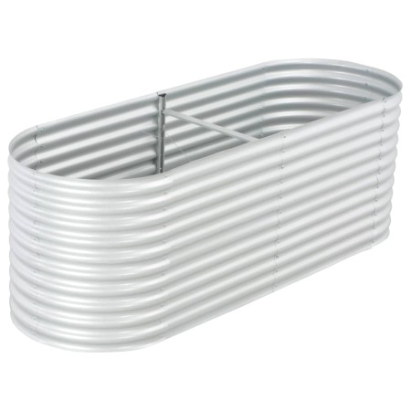 Arriate de acero galvanizado plateado 240x80x81 cm de vidaXL, Maceteros y jardineras - Ref: Foro24-45513, Precio: 151,46 €