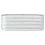 Silver galvanized steel flower bed 240x80x81 cm by vidaXL, Pots and planters - Ref: Foro24-45513, Price: 152,96 €, Discount: %