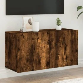 Smoked oak wall TV cabinet 80x30x41 cm by , TV Furniture - Ref: Foro24-836960, Price: 52,02 €, Discount: %