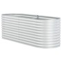 Arriate de acero galvanizado plateado 240x80x81 cm de vidaXL, Maceteros y jardineras - Ref: Foro24-45513, Precio: 151,46 €