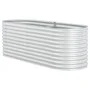 Silver galvanized steel flower bed 240x80x81 cm by vidaXL, Pots and planters - Ref: Foro24-45513, Price: 152,96 €, Discount: %