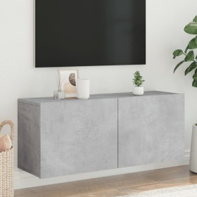 Mueble para TV de pared gris hormigón 100x30x41 cm de , Muebles TV - Ref: Foro24-836969, Precio: 54,34 €, Descuento: %