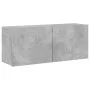 Concrete gray wall TV cabinet 100x30x41 cm by , TV Furniture - Ref: Foro24-836969, Price: 53,52 €, Discount: %