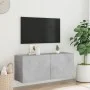 Concrete gray wall TV cabinet 100x30x41 cm by , TV Furniture - Ref: Foro24-836969, Price: 53,52 €, Discount: %