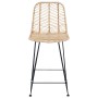 Silla de Bar 2 pcs Natural 44,5 x 54,5 x 97,5 cm Ratan e Hierro en Taburetes de cocina | Comprar online en Foro24