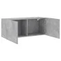Concrete gray wall TV cabinet 100x30x41 cm by , TV Furniture - Ref: Foro24-836969, Price: 53,52 €, Discount: %