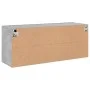 Concrete gray wall TV cabinet 100x30x41 cm by , TV Furniture - Ref: Foro24-836969, Price: 53,52 €, Discount: %