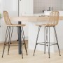 Silla de Bar 2 pcs Natural 44,5 x 53 x 111 cm Ratan e Hierro en Taburetes de cocina | Comprar online en Foro24