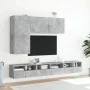 Concrete gray wall TV cabinet 100x30x41 cm by , TV Furniture - Ref: Foro24-836969, Price: 53,52 €, Discount: %
