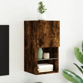 Mueble para TV con luces LED roble ahumado 30,5x30x60 cm de , Muebles TV - Ref: Foro24-836995, Precio: 38,70 €, Descuento: %