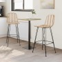 Silla de Bar 2 pcs Natural 44,5 x 53 x 111 cm Ratan e Hierro en Taburetes de cocina | Comprar online en Foro24