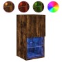 Mueble para TV con luces LED roble ahumado 30,5x30x60 cm de , Muebles TV - Ref: Foro24-836995, Precio: 40,38 €, Descuento: %