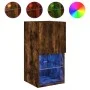 TV cabinet with LED lights smoked oak 30.5x30x60 cm by , TV Furniture - Ref: Foro24-836995, Price: 38,70 €, Discount: %