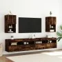 TV cabinet with LED lights smoked oak 30.5x30x60 cm by , TV Furniture - Ref: Foro24-836995, Price: 38,70 €, Discount: %