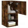 TV cabinet with LED lights smoked oak 30.5x30x60 cm by , TV Furniture - Ref: Foro24-836995, Price: 38,70 €, Discount: %