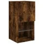 TV cabinet with LED lights smoked oak 30.5x30x60 cm by , TV Furniture - Ref: Foro24-836995, Price: 38,70 €, Discount: %