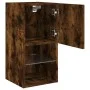 TV cabinet with LED lights smoked oak 30.5x30x60 cm by , TV Furniture - Ref: Foro24-836995, Price: 38,70 €, Discount: %