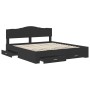 Estructura de cama Negro 200 x 200 cm Madera contrachapada en Conjuntos de muebles | Comprar online en Foro24