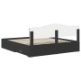 Estructura de cama Negro 200 x 200 cm Madera contrachapada en Conjuntos de muebles | Comprar online en Foro24
