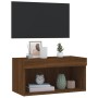TV-Schrank mit LED-Leuchten, braune Eiche, 60 x 30 x 30 cm von , TV-Möbel - Ref: Foro24-837139, Preis: 37,46 €, Rabatt: %