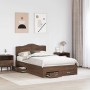 Estructura de cama con cajón Roble Marrón 135 x 190 cm en Conjuntos de muebles | Comprar online en Foro24