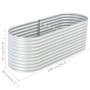 Arriate de acero galvanizado plateado 240x80x81 cm de vidaXL, Maceteros y jardineras - Ref: Foro24-45513, Precio: 151,46 €