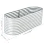 Silver galvanized steel flower bed 240x80x81 cm by vidaXL, Pots and planters - Ref: Foro24-45513, Price: 152,96 €, Discount: %