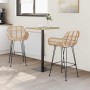 Silla de Bar 2 pcs Natural 55 x 52 x 92 cm Ratan e Hierro en Taburetes de cocina | Comprar online en Foro24