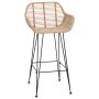 Silla de Bar 2 pcs Natural 55 x 52 x 92 cm Ratan e Hierro en Taburetes de cocina | Comprar online en Foro24