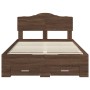 Estructura de cama con cajón Roble Marrón 135 x 190 cm en Conjuntos de muebles | Comprar online en Foro24