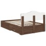 Estructura de cama con cajón Roble Marrón 135 x 190 cm en Conjuntos de muebles | Comprar online en Foro24