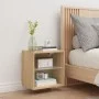 Sonoma Oak Wall-Mounted Nightstand with LED Lights by , TV Furniture - Ref: Foro24-837068, Price: 29,12 €, Discount: %