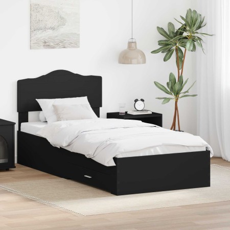 Estructura de cama Negro 100 x 200 cm Madera contrachapada en Conjuntos de muebles | Comprar online en Foro24