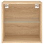 Wandmontierter Nachttisch aus Sonoma-Eiche mit LED-Leuchten von , TV-Möbel - Ref: Foro24-837068, Preis: 29,52 €, Rabatt: %