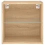 Wandmontierter Nachttisch aus Sonoma-Eiche mit LED-Leuchten von , TV-Möbel - Ref: Foro24-837068, Preis: 29,12 €, Rabatt: %