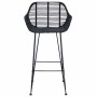 Silla de Bar 2 pcs Negro 55 x 52 x 92 cm Ratan e Hierro en Taburetes de cocina | Comprar online en Foro24