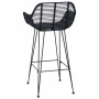 Silla de Bar 2 pcs Negro 55 x 52 x 92 cm Ratan e Hierro en Taburetes de cocina | Comprar online en Foro24