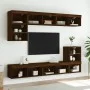 Mueble para TV con luces LED roble marrón 80x30x30 cm de , Muebles TV - Ref: Foro24-837153, Precio: 46,39 €, Descuento: %