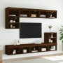 TV-Schrank mit LED-Leuchten, braune Eiche, 80 x 30 x 30 cm von , TV-Möbel - Ref: Foro24-837153, Preis: 47,13 €, Rabatt: %