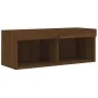 Mueble para TV con luces LED roble marrón 80x30x30 cm de , Muebles TV - Ref: Foro24-837153, Precio: 46,39 €, Descuento: %