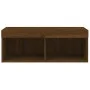 Mueble para TV con luces LED roble marrón 80x30x30 cm de , Muebles TV - Ref: Foro24-837153, Precio: 46,39 €, Descuento: %