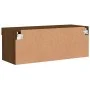 Mueble para TV con luces LED roble marrón 80x30x30 cm de , Muebles TV - Ref: Foro24-837153, Precio: 46,39 €, Descuento: %