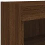 Mueble para TV con luces LED roble marrón 80x30x30 cm de , Muebles TV - Ref: Foro24-837153, Precio: 46,39 €, Descuento: %