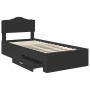 Estructura de cama Negro 75 x 190 cm Madera contrachapada en Conjuntos de muebles | Comprar online en Foro24