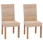 Silla de comedor 2 pcs Natural 45 x 54 x 93 cm en Sillas de comedor | Comprar online en Foro24